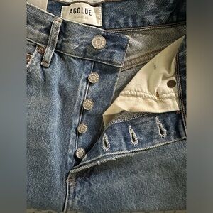 AGOLDE Riley High Rise Straight Crop Jean in Haven, Size 23